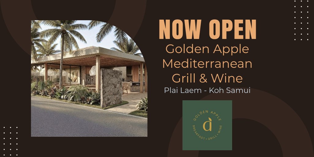 Golden Apple Koh Samui – Mediterranean Grill & Wine Now Open